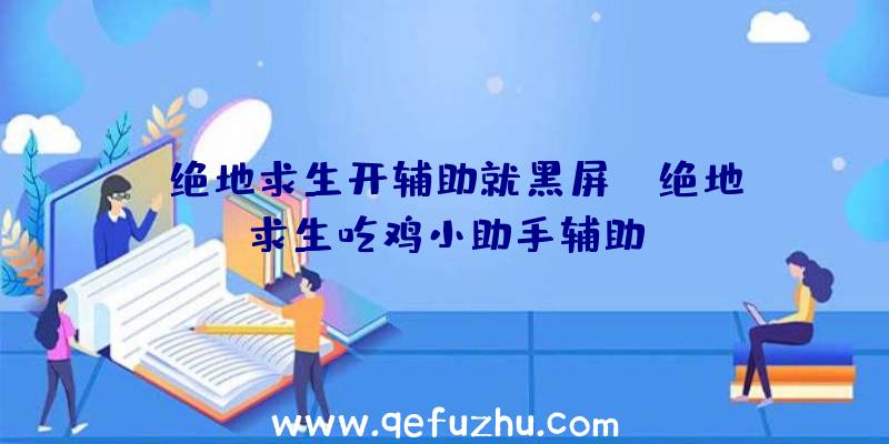 「绝地求生开辅助就黑屏」|绝地求生吃鸡小助手辅助